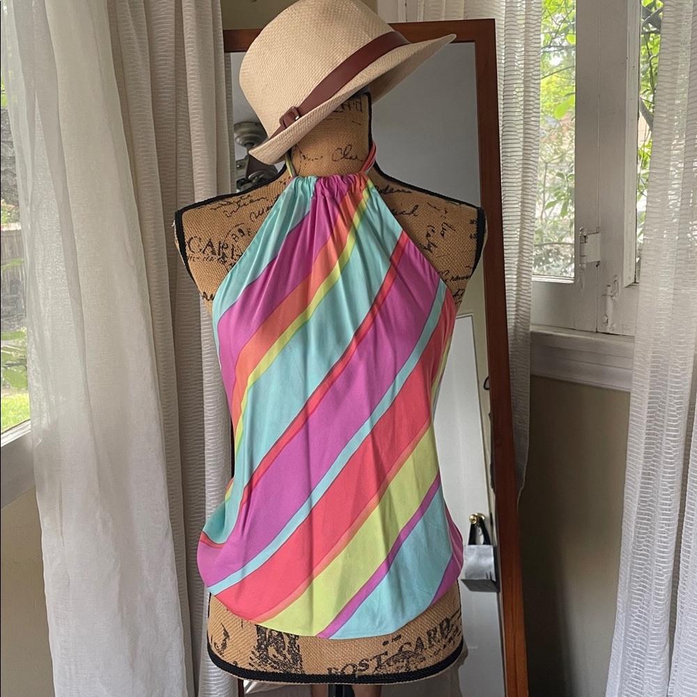 Trina Turk Vibrant Reversible Halter Top